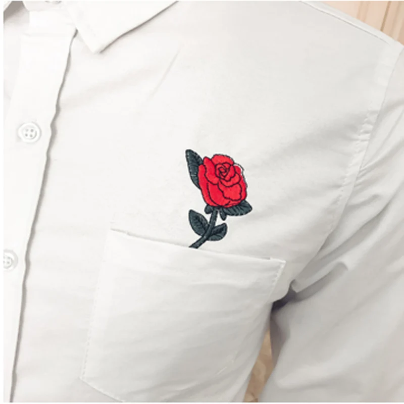 Bumpybeast новинка весны 2019 мужская рубашка с вышитыми розами повседневные тонкие