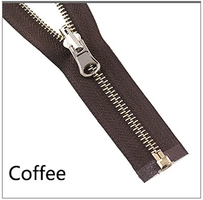 Coffee Meetee 2 шт. 60-150 см 5# металлическая вращающаяся застежка-молния с открытым концом для пуховика двусторонняя молния голова пошив одежды «сделай сам» Аксессуары - Цвет: Coffee
