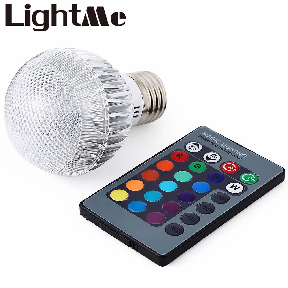 Новый RGB светодиодный светильник E27 3 Вт 85-265 в ИК-пульт дистанционного управления