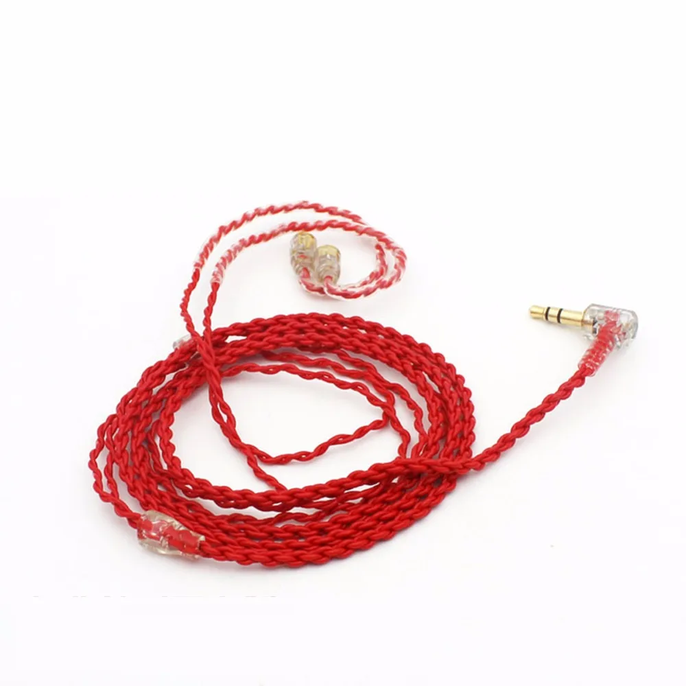 Кабель для наушников haldate Hand Braid MMCX Замена апгрейд SE215 SE425 SE535 SE846 Hifi красный провод