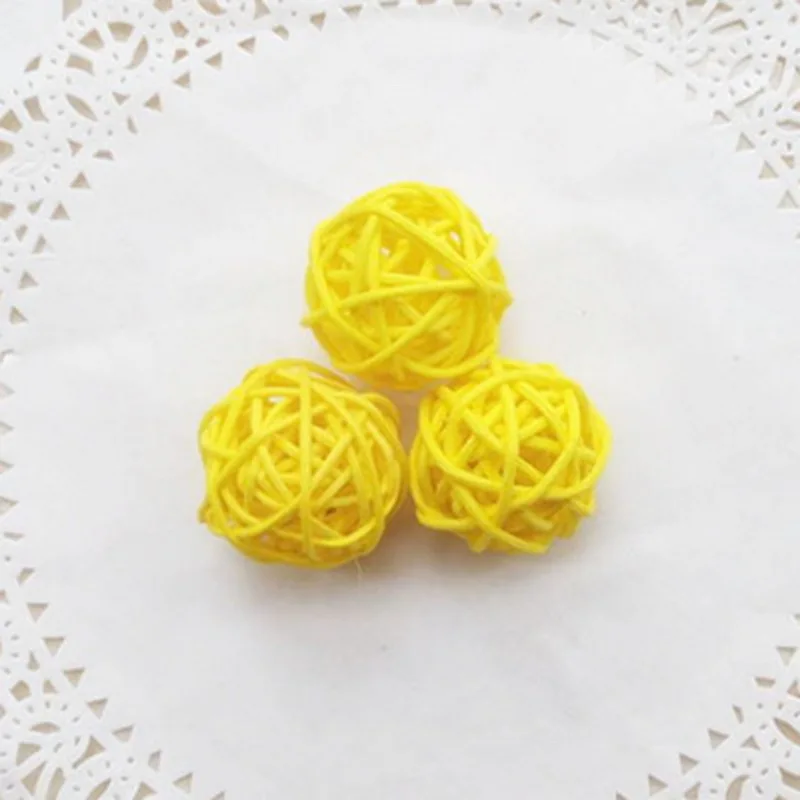 20 шт./лот 3 см красочные Ротанговые шарики DIY Sepak Мячи takraw Рождественские Свадебные