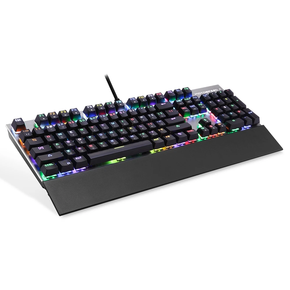 Motospeed Shipping из России CK108 Проводная Механическая RGB светодиодный подсветка 104 ключ