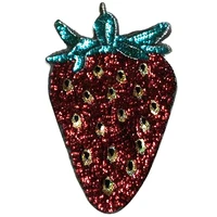 t shirt women patch sequins 25cm strawberry deal with it biker patches for clothing fruit stickers 3d t shirt mens free shipping