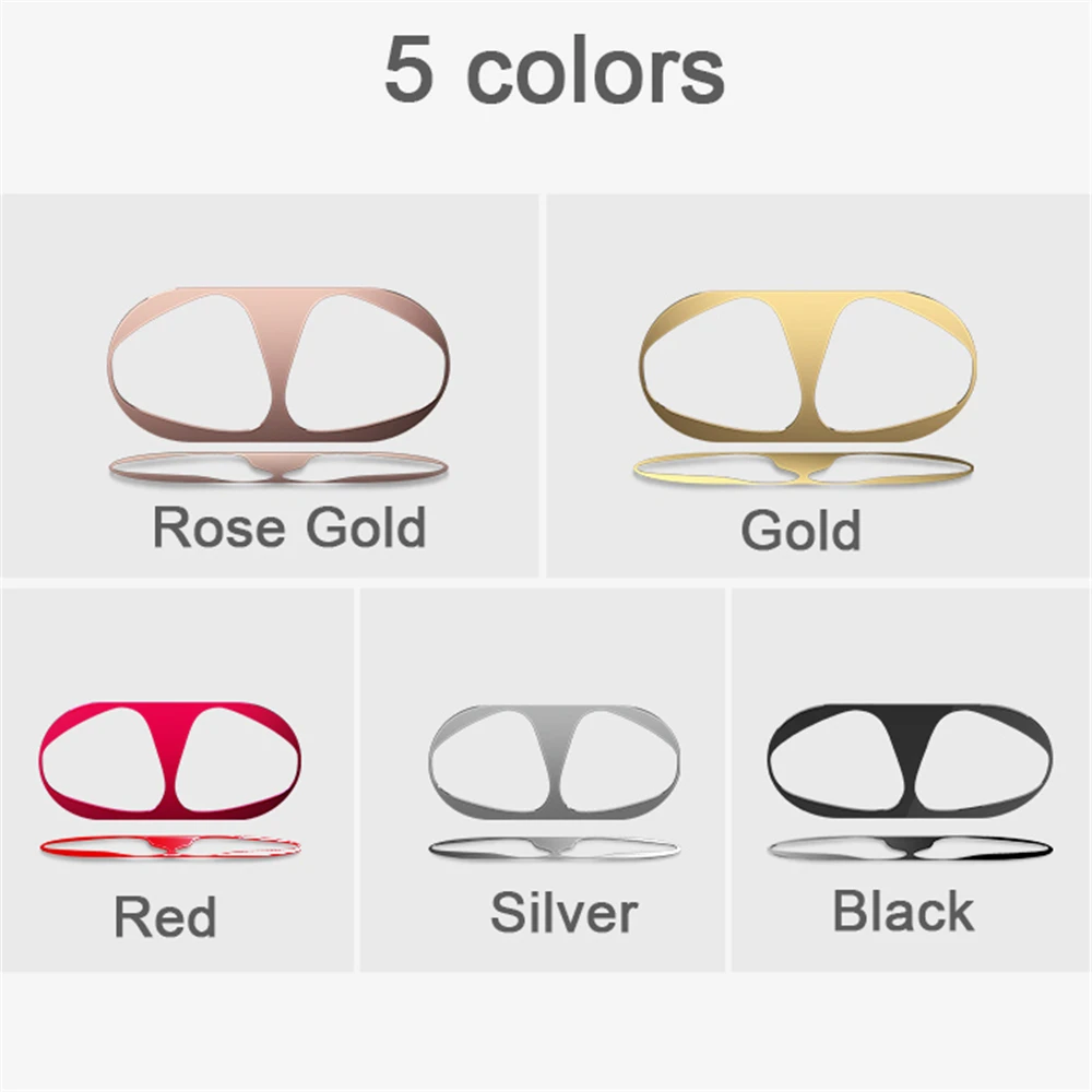 

1 Set Fashion Ultra Thin Skin Protective Cover Metal Film Sticker Iron Shavings Dust Guard For AirPods Airpod Cleaning Sticker