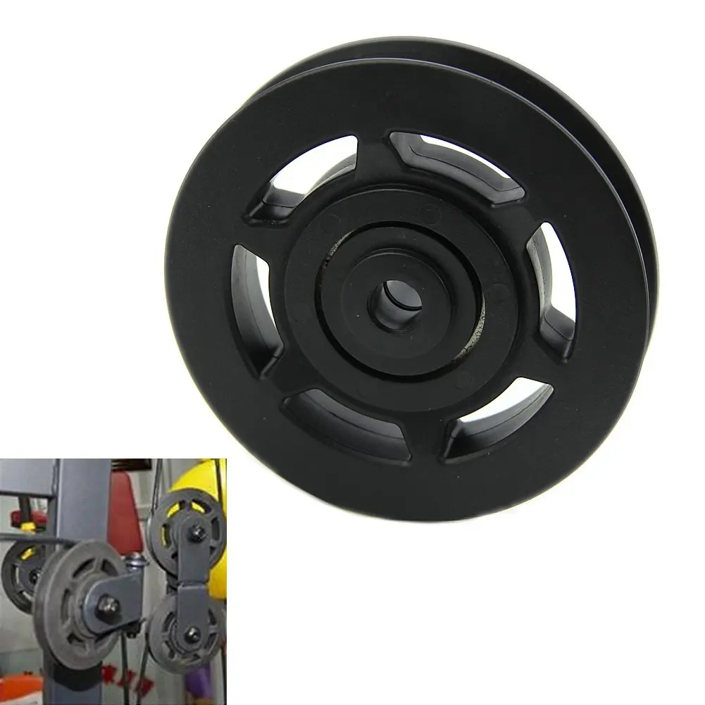 

10X Wholesale 95mm Black Bearing Pulley Wheel Cable Gym Equipment Part Wearproof