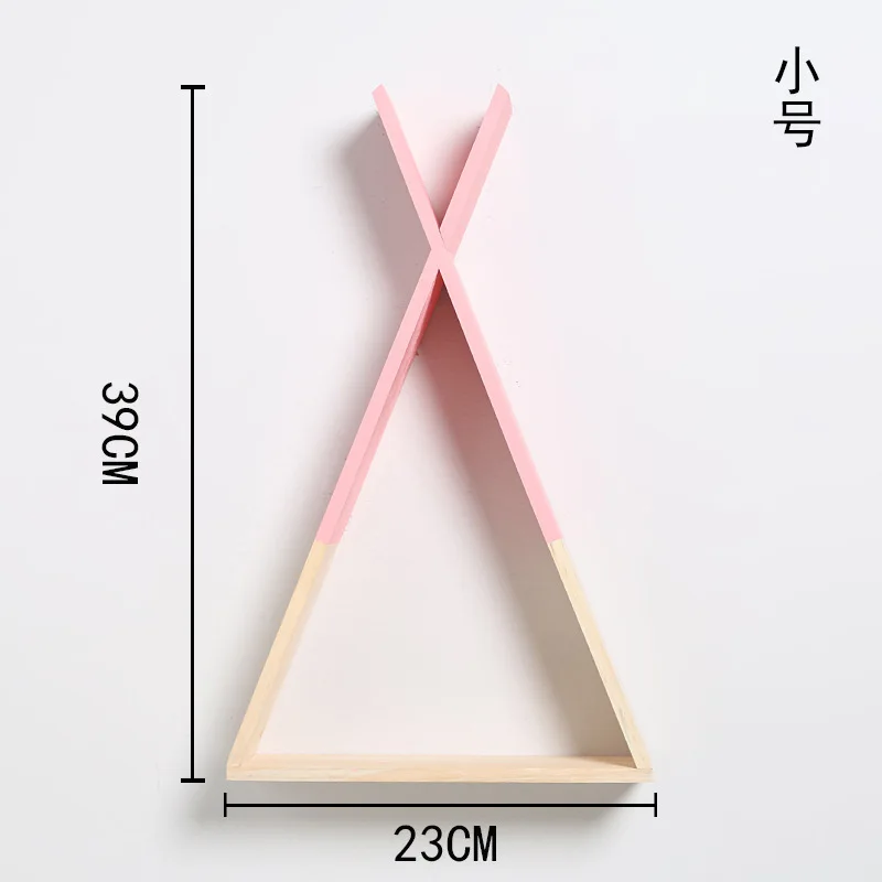 pink colour Креативная треугольная настенная рамка, полка для дома, витрина для гостиной, спальни, детской комнаты, украшение для рукоделия, стеллаж для хранения, горячая Распродажа - Цвет: pink colour