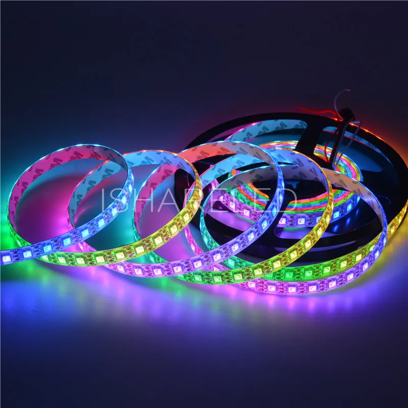 Светодиодная лента SK6812 5 м 74 светодиода/м RGB 5050 WS2812B черная/белая