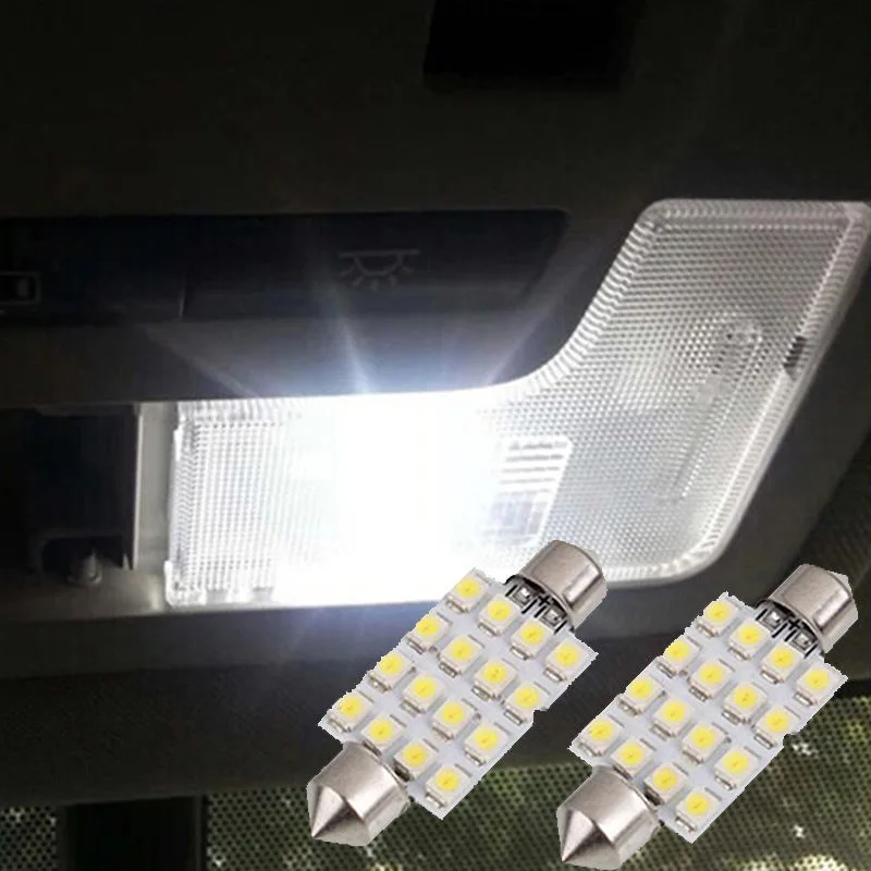 Лейтес 300 шт. 31 мм 36 мм/39 мм/41 3528 1210 SMD 16 светодиодный Авто купольная гирлянда для