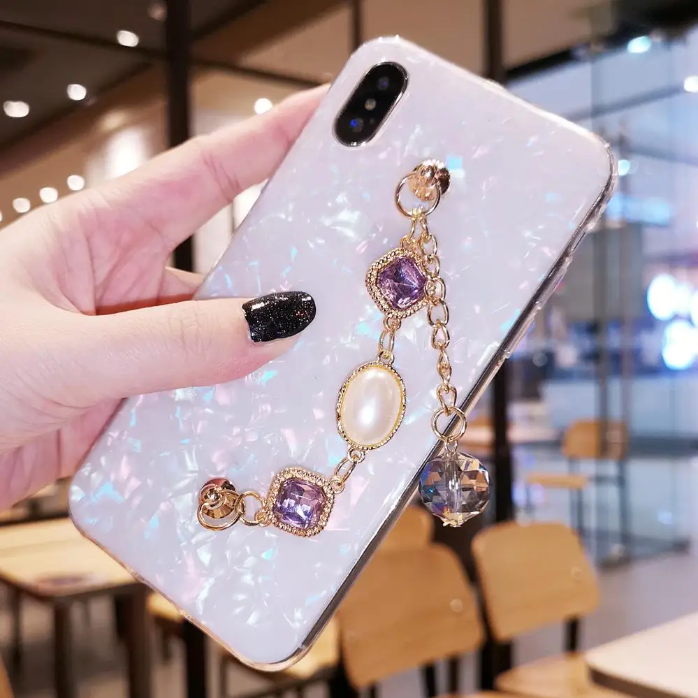 

Diamond Chain Bracelet Shell Soft Case For XiaoMi RedMi Note 8 K30 Note 9 Pro Max Note 9S Note 7 RedMi 8 7 Mi 10 Pro Mi 9 Coque