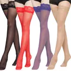 Женские сексуальные чулки, эротические дешевые сексуальные прозрачные кружевные чулки до бедра, сексуальное нижнее белье, женские гольфы выше колена, нейлоновые чулки, роскошные