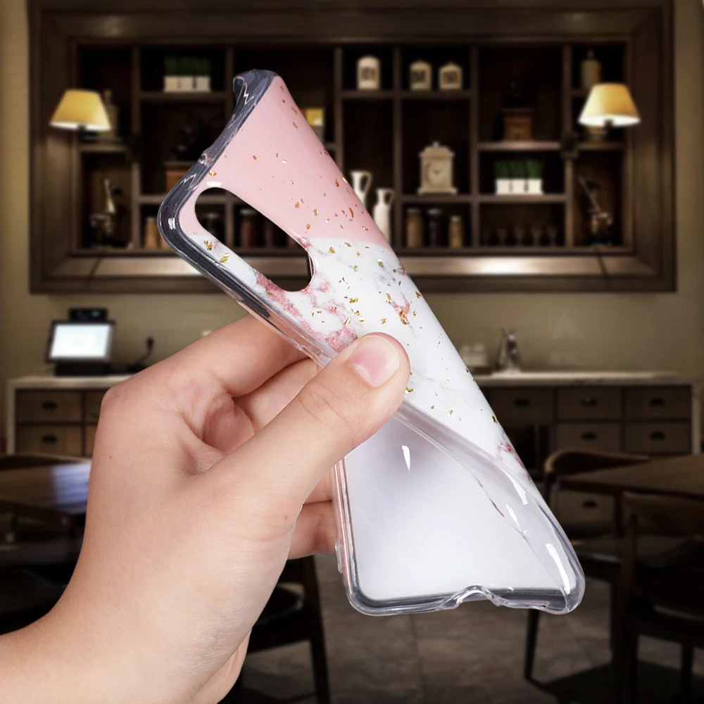 LOVECOM чехол для телефона huawei P20 P30 Pro Lite mate 20 Pro Nova 3i 4 Золотая пудра мрамор сердце мягкая эпоксидная задняя крышка чехол подарок