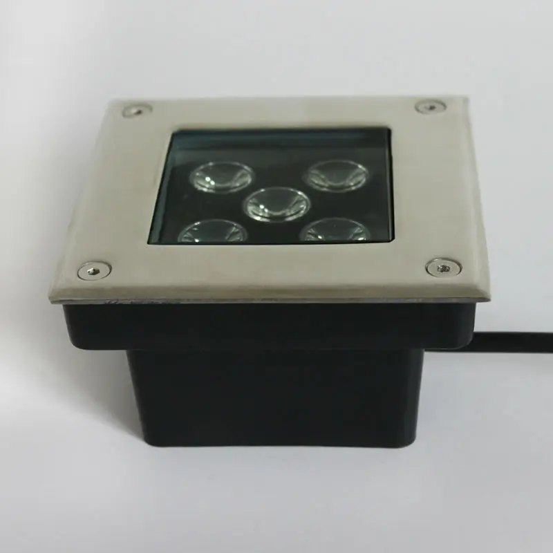 Бесплатная доставка! 10 шт./лот 5*1 Вт LED подземный свет квадратной формы открытый