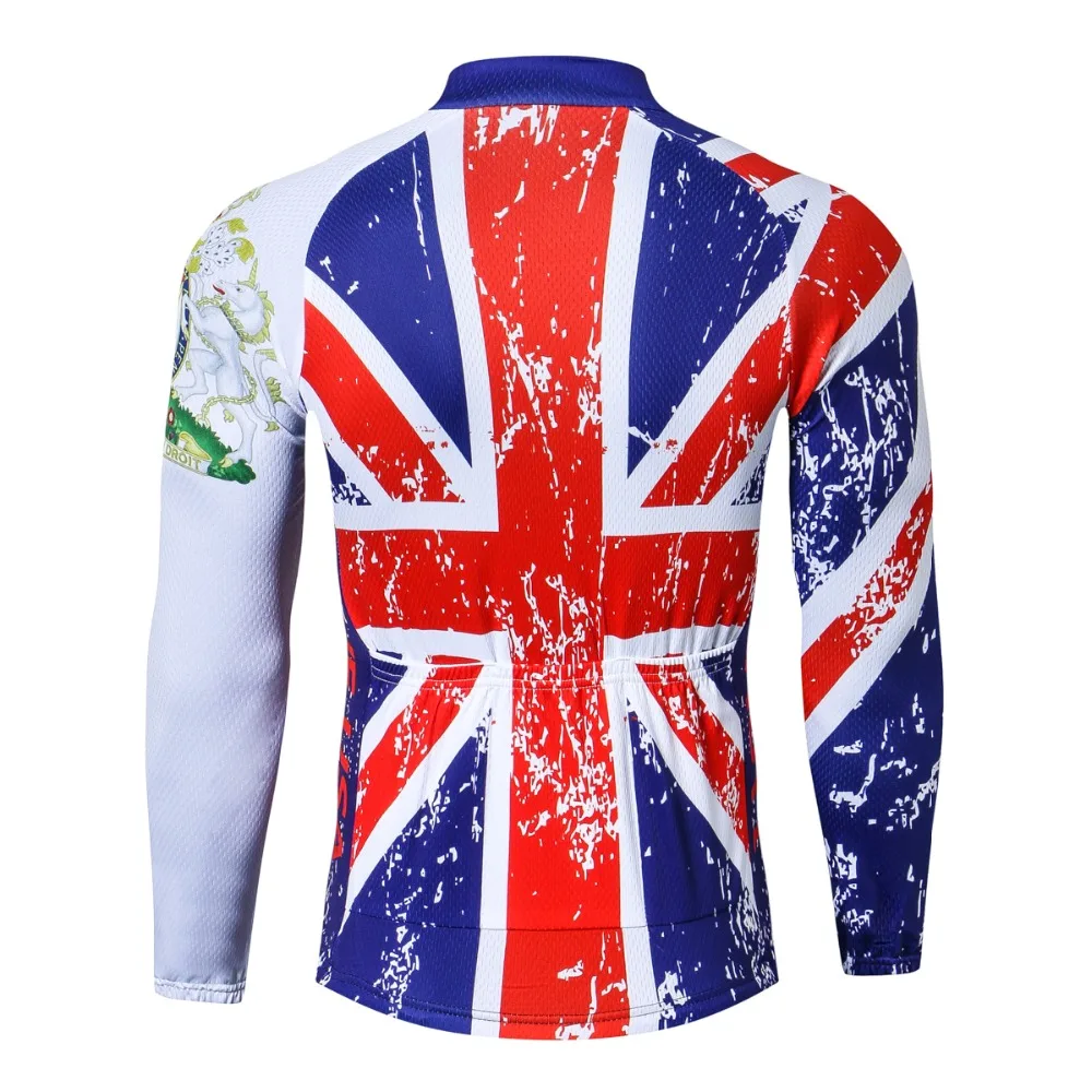 Weimostar UK США флаг Велоспорт Джерси мужская с длинным рукавом Mtb велосипедная