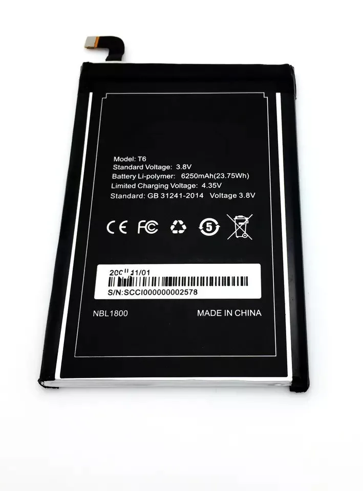 MLLSE Высококачественная батарея T6 6250 мАч для фотографий телефон с фотографиями HT6