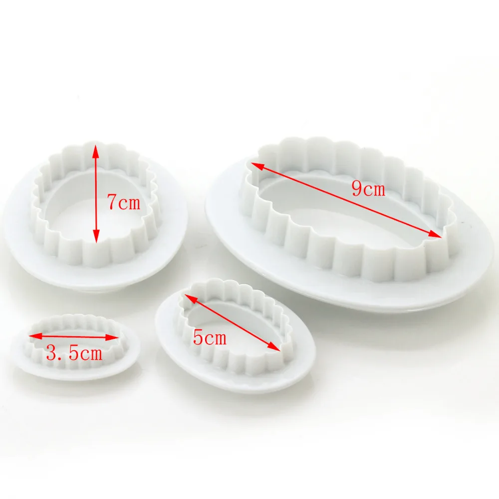 Бесплатная доставка 4 шт./компл. овальные инструменты для украшения торта