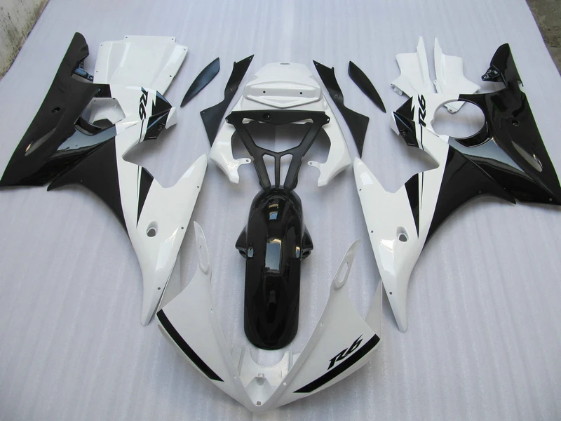 

Комплект обтекателей белого и черного цвета для Yamaha YZF R6 2003 2004 2005 YZFR6 03 04 05 BC82