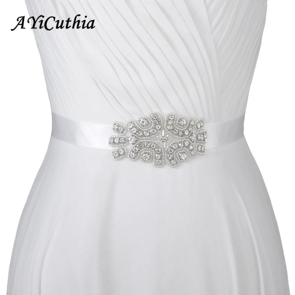 Серебряный кристалл свадебный пояс с жемчугом Роскошные Стразы ленты лента для