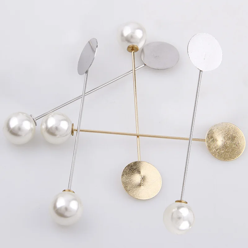 Набор жемчужин 1 5 см серебристые и золотистые медные бриллиантовые булавки