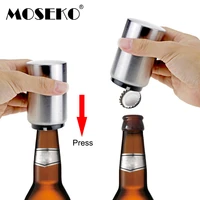 moseko press type automatic beer bottle openers bottle opener with magnetic bottler opener beer bar tool