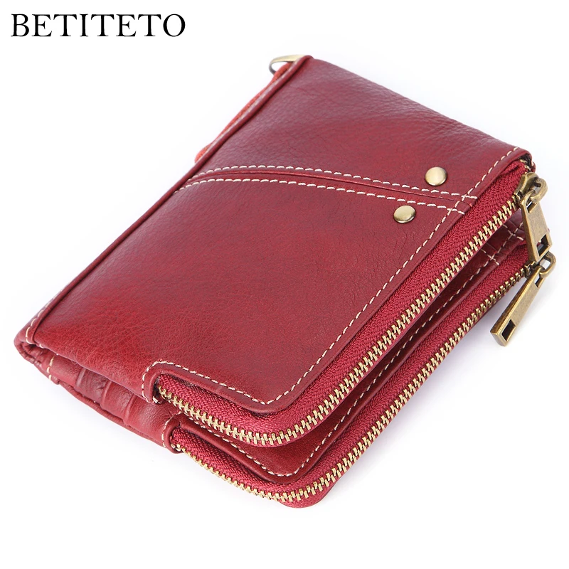 Betiteto Rfid Высокое качество Натуральная кожа монета кошелек кожаный женский