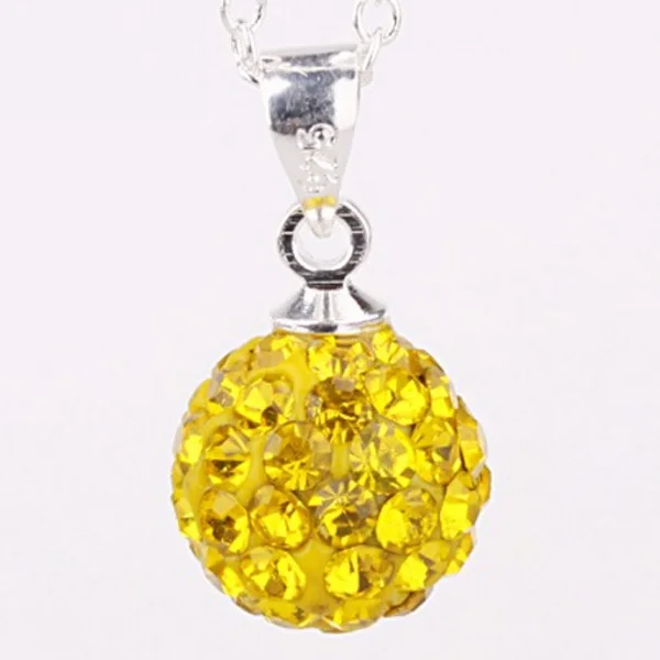 VALEN BELA 7 Colors Charms Shambhala Beads Women Pendant Silver chain Pingente Necklace Accessories Jewelry XL1629 | Украшения и