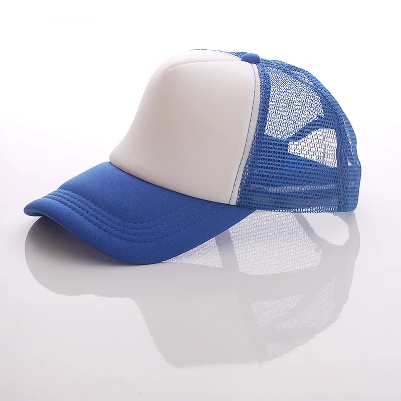 

10 PCS Free Custom Logo Baseball Cap Adult Child Personality DIY Design Trucker Hat 100% Polyester Hats Blank Mesh Cap Men Women