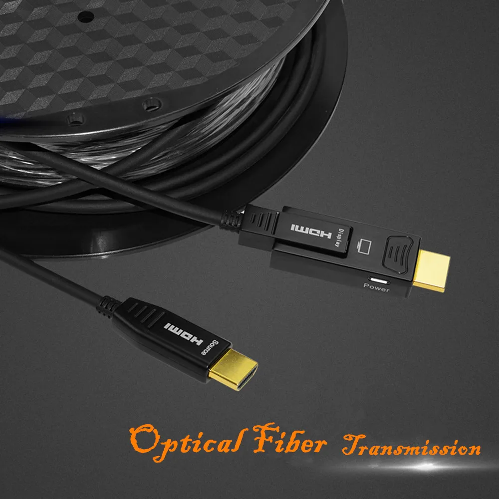 Микро HDMI оптический кабель 4K 60Hz HDMI кабель 2,0 папа-папа HD кабель 18 Гбит/с для HD tv Box HDR компьютерный проектор черный