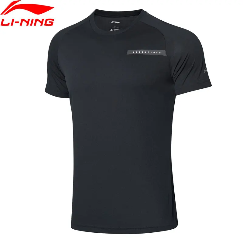 Мужская футболка с короткими рукавами Li-Ning Спортивная из дышащего полиэстера