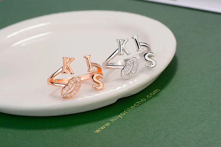 TJP страстный поцелуй дизайн регулируемое Золотое розовое кольцо ювелирные