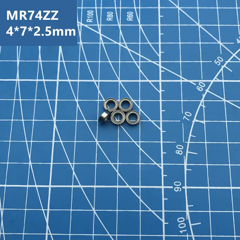 Бесплатная доставка высокого качества MR74ZZ подшипник 10 шт. 4*7*2 5 мм