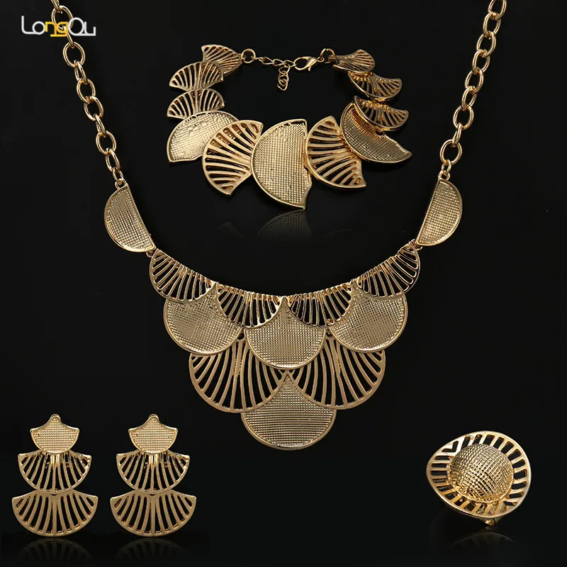 Комплект из колье серёг браслета и кольца|african wedding jewelry sets|wedding setsjewelry sets |