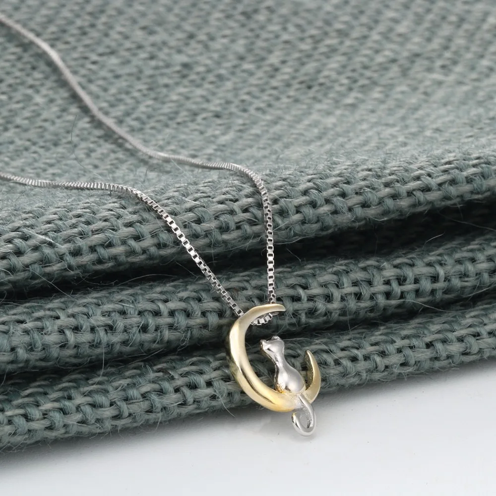 Модные чокеры с кулоном в виде животных Kinitial ожерелье &quotКот&quot подвеска на Луне