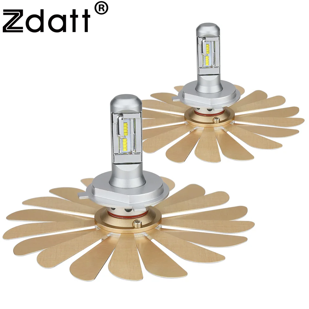 Zdatt фар H4 H7 H8 H9 H11 9005 HB3 9006 HB4 9003 HB2 Светодиодные лампы свет автомобиля 12 В 6000 К 8000Lm 12000Lm удара светодиодные лампы автомобилей светодиодные лампы для авто