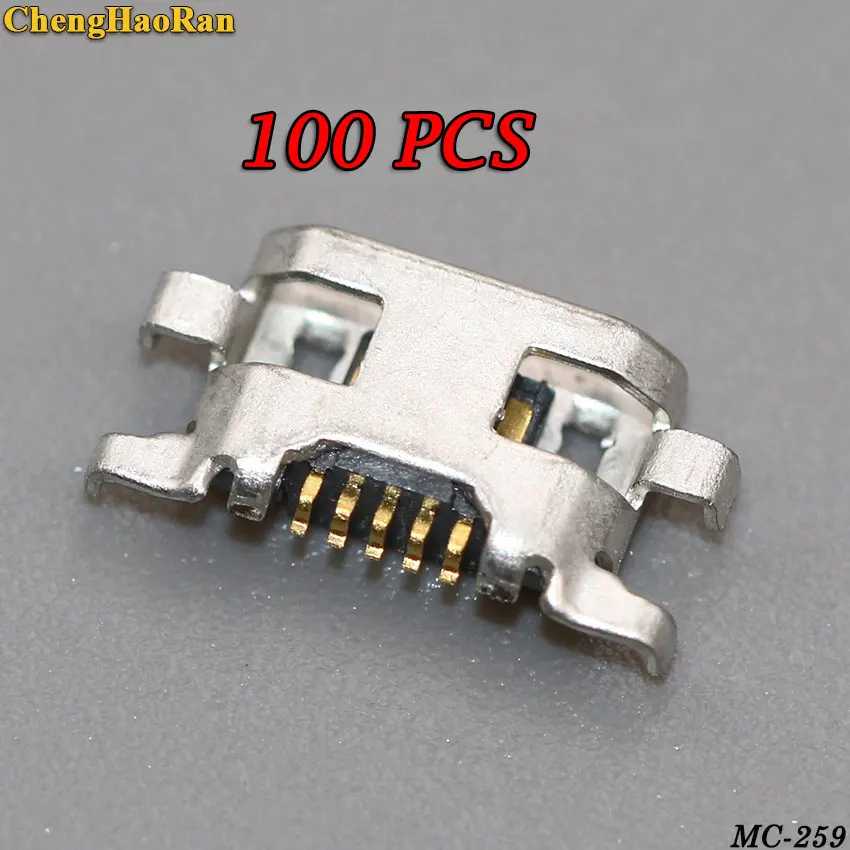 

ChengHaoRan 100pcs Micro USB Dc Connector Charging Port for Nokia lumia 625 1320 for Sony Xperia C C2304 C2305 S39c S39h