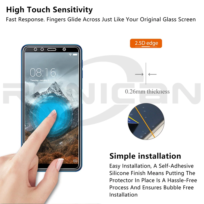 2.5D 0 26 мм 9H Премиум Закаленное стекло для Samsung Galaxy A7 (2018) Защитная пленка экрана 2018 |