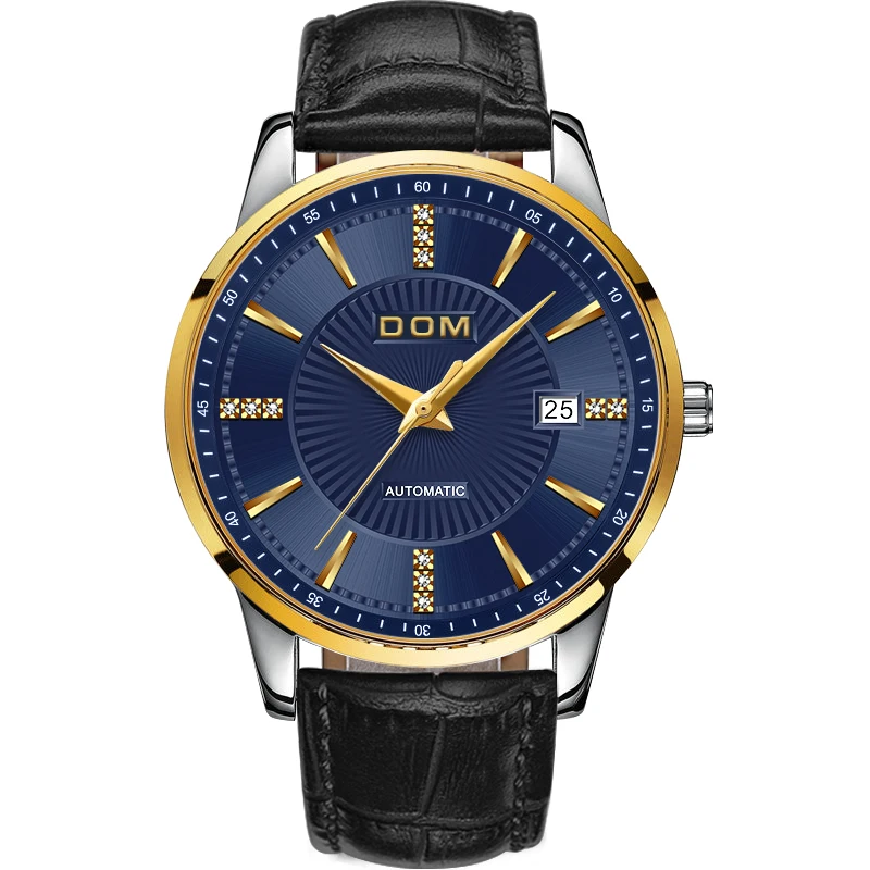 2018 DOM автоматические мужские часы Механические Спортивные модные повседневные