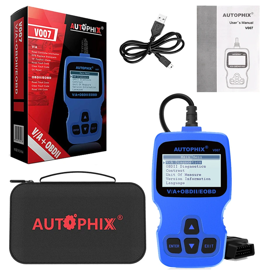 Autophix V007 Автомобильный диагностический сканер для гольфа Gol Passat A4 A6 Q7 ABS SRS Oil Service Reset Tool OBD2 Автомобильный сканер ODB