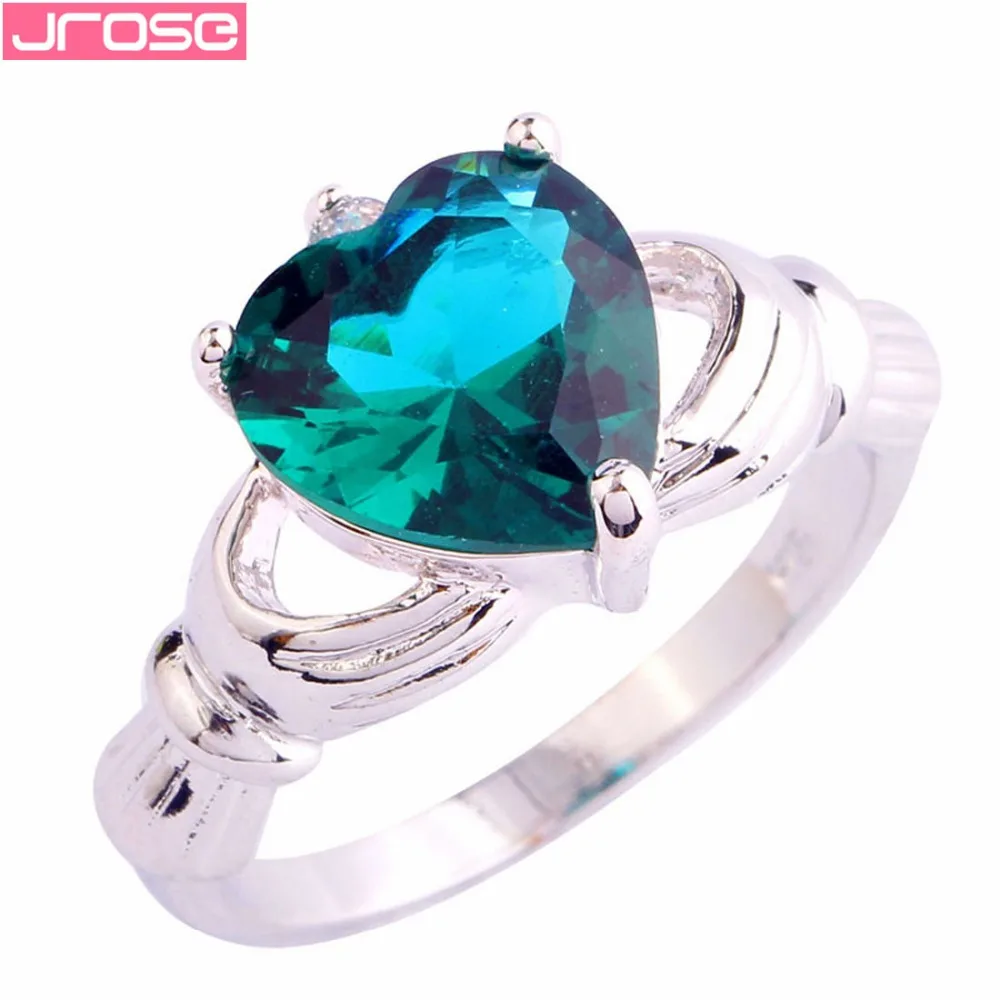 JROSE оптовая продажа Claddagh любовь стиль красный и белый CZ модные ювелирные изделия