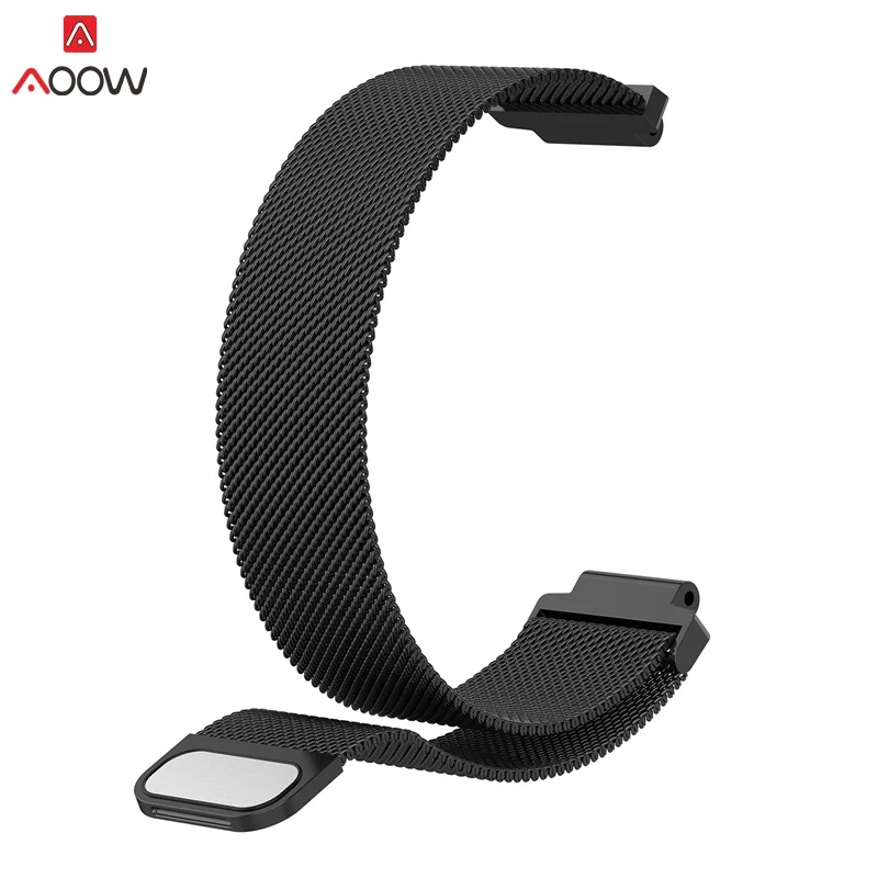 AOOW Milanese Loop Магнитный металлический Нержавеющая сталь ремешок для смарт-часов Garmin Forerunner 220/230/235/620/630/735 часы сменные ремешки
