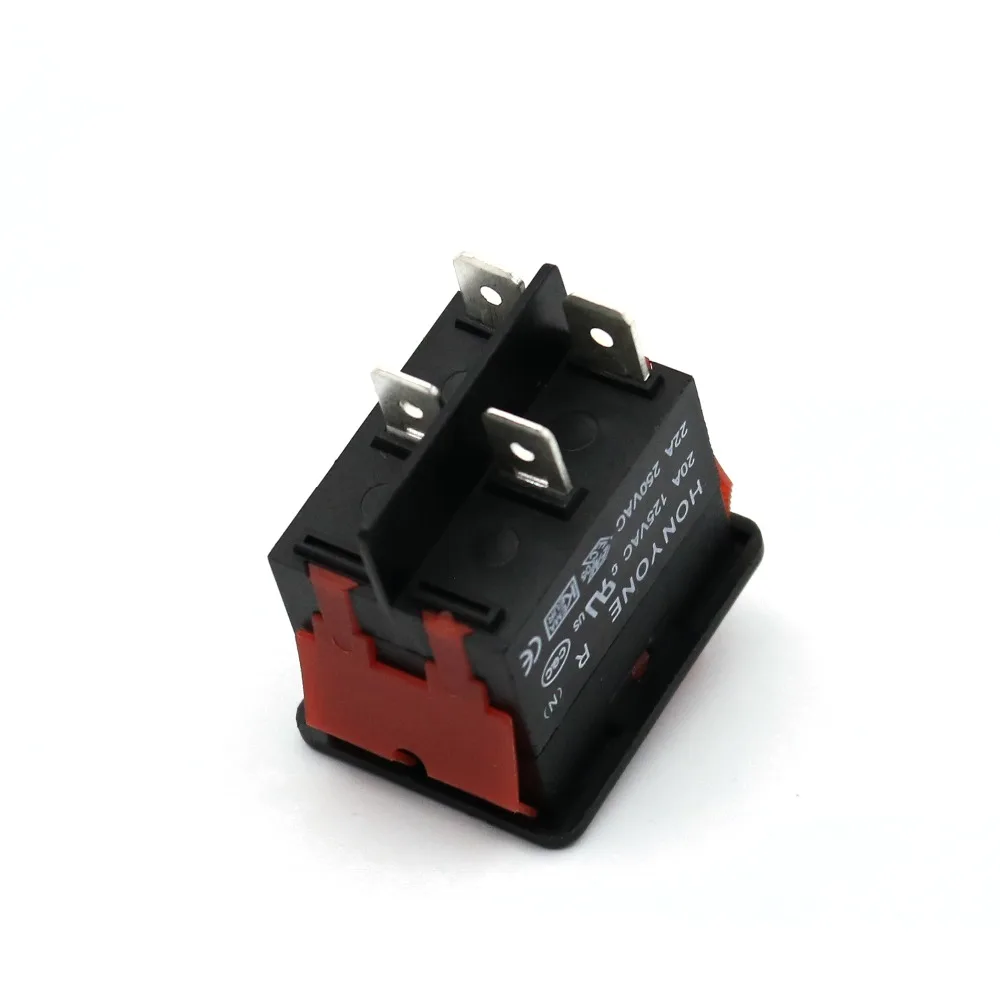 5 шт. LR-210 красный/черный высокотоковый IP55 4-Контактный Выключатель 2 положения 20 А