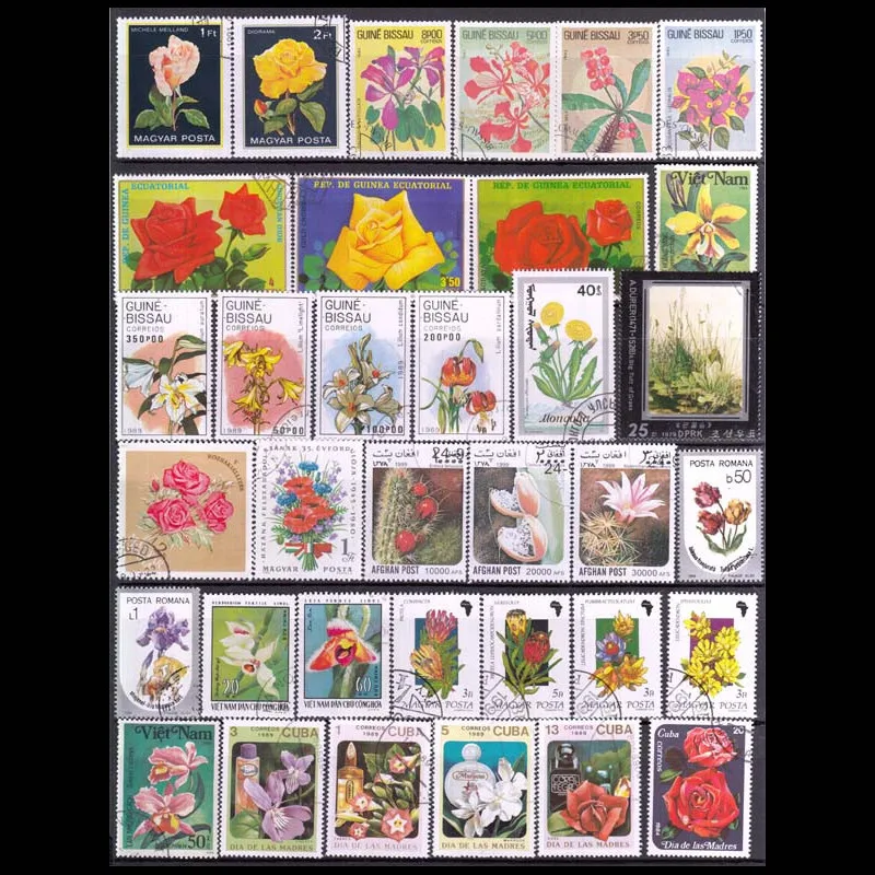 Цветок 200 шт./лот почтовые марки без повторов по всему миру в хорошем состоянии