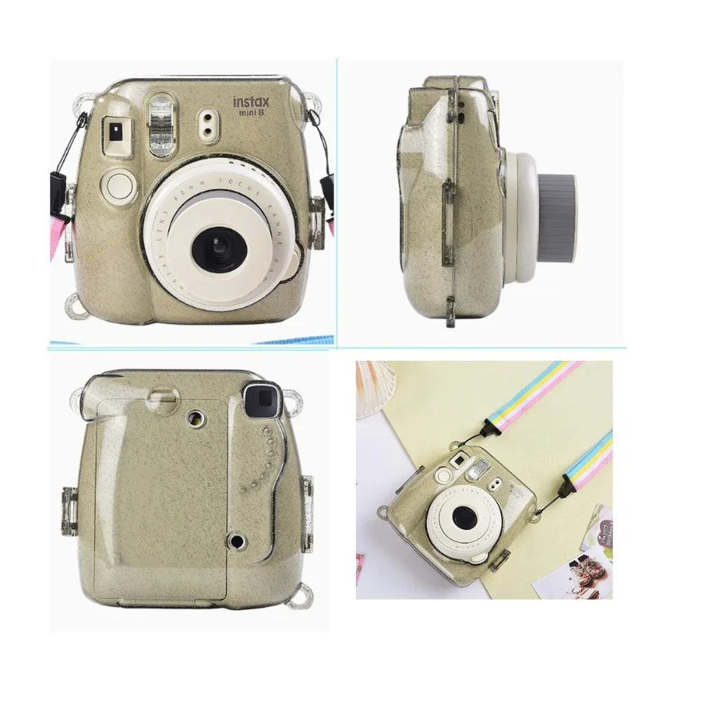 Блестящий цветной пластиковый защитный чехол для Fujifilm Instax Mini 9 mini 8 + мгновенная