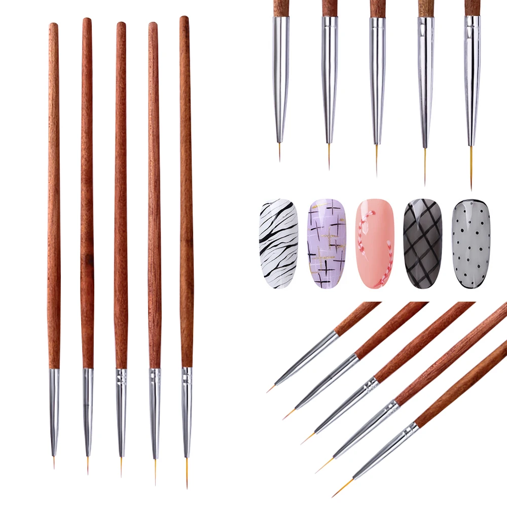 УФ гель Nail Brush Set Redwood ручка Акриловые Рисунок Кистью Liner Живопись гелевая польский