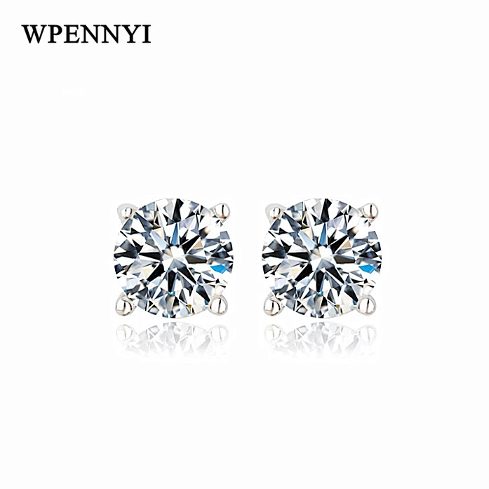 Серебряный Цвет Высокое качество 5 мм 0.5ct Маленький милый 6 зубец Сердца и стрелы