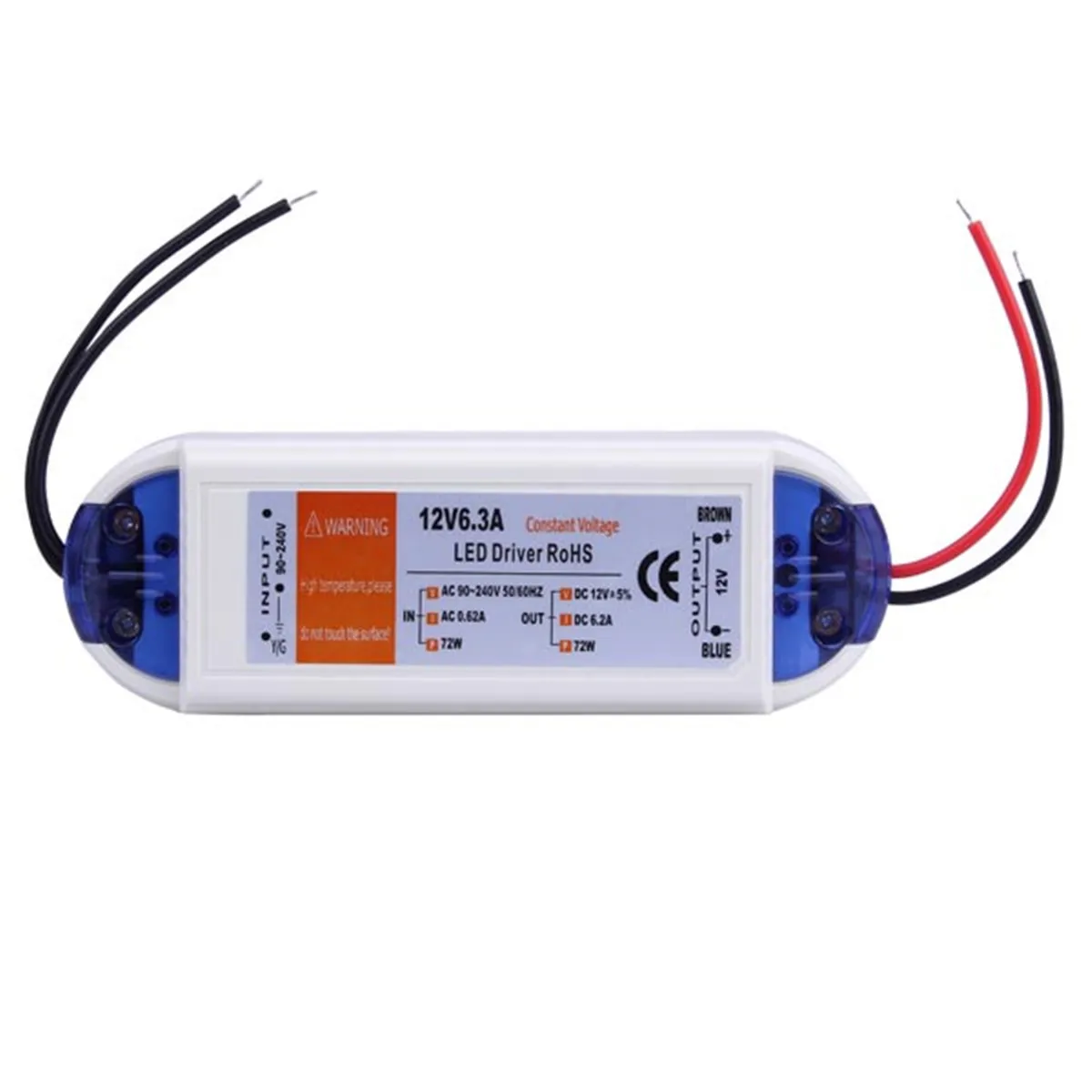 

1pcs DC12V Power Supply Led Driver 72W Adapter Lighting Transformer Switch for LED Strip ceiling Light bulb AC 90-240V