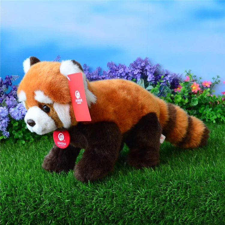 Высокое качество настоящая жизнь красная панда плюшевые игрушки чучело игрушка мягкое реалистичное меньше