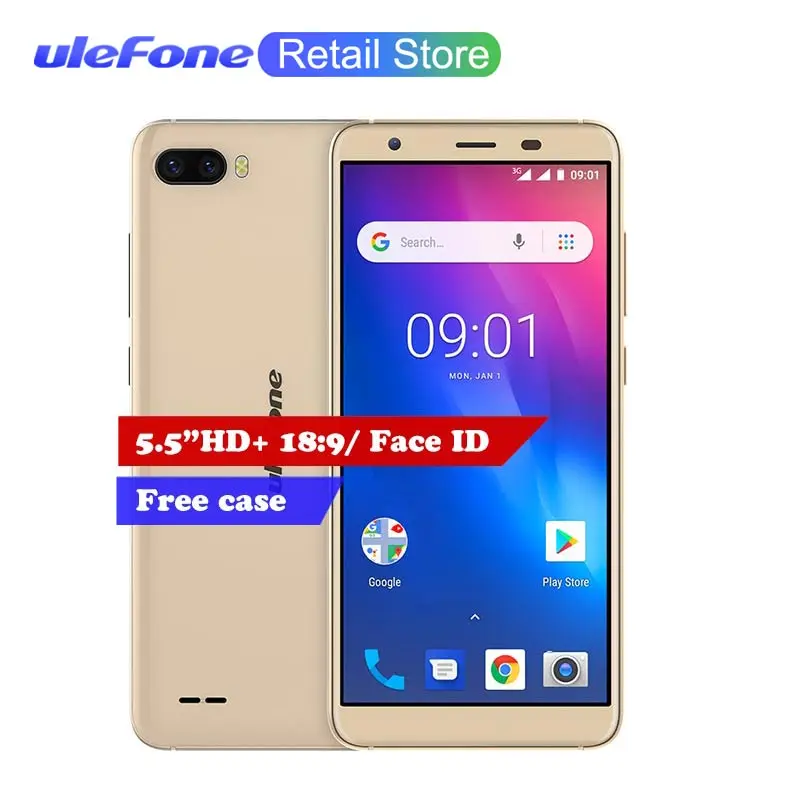 Ulefone S1 смартфон с 5 дюймовым дисплеем 18:9 8 Мп + МП ОЗУ 1 ГБ ПЗУ 3000 мАч 3G WCDMA|Смартфоны| |