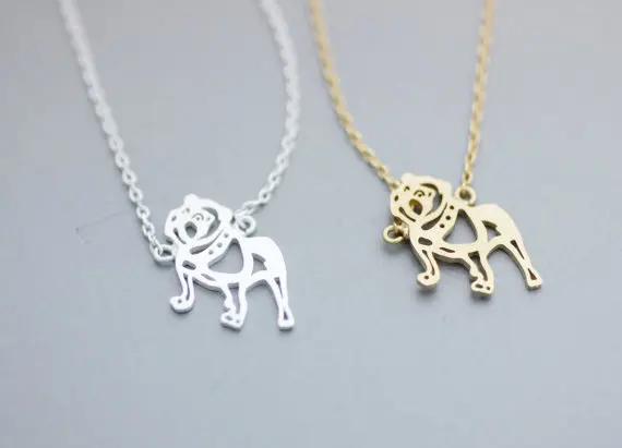 Новейший список ювелирных изделий ожерелье женщин крошечные милые бульдог кулон