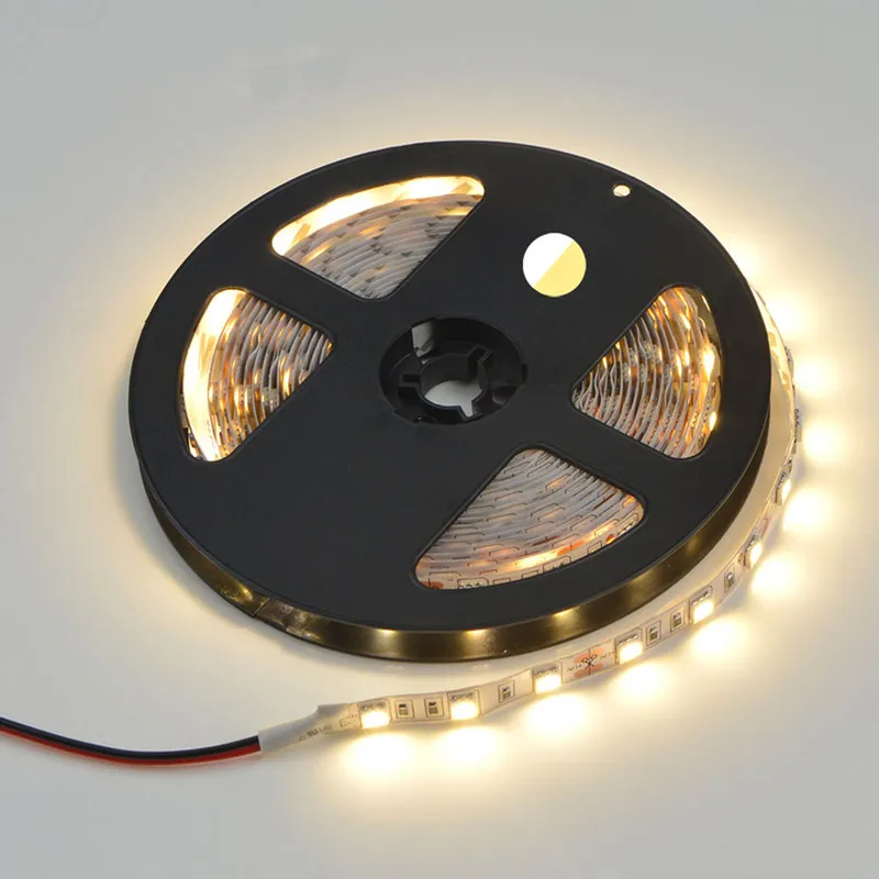 SMD5050 светодиодные полосы света DC12V 60 светодиодов/M IP20 IP65 водонепроницаемый теплый