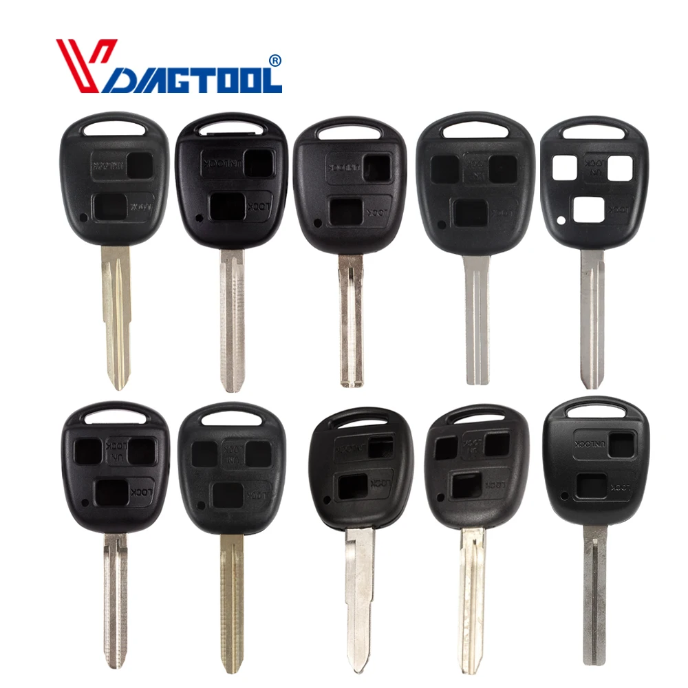 VDIAGTOOL 2 3 кнопки сменный автомобильный чехол для ключа Lexus Toyota CAMRY RAV4 Corolla PRADO YARIS